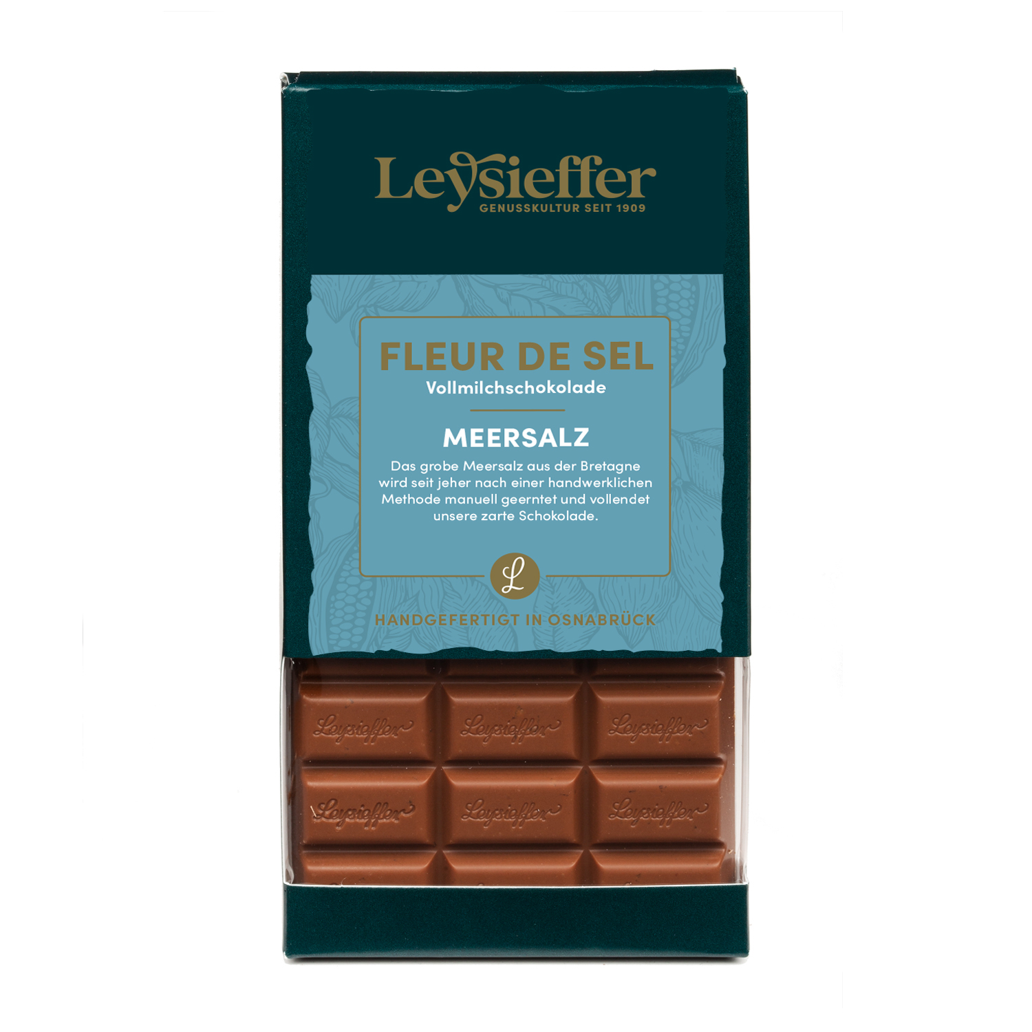 Vollmilch Schokolade mit Meersalz aus der Bretagne