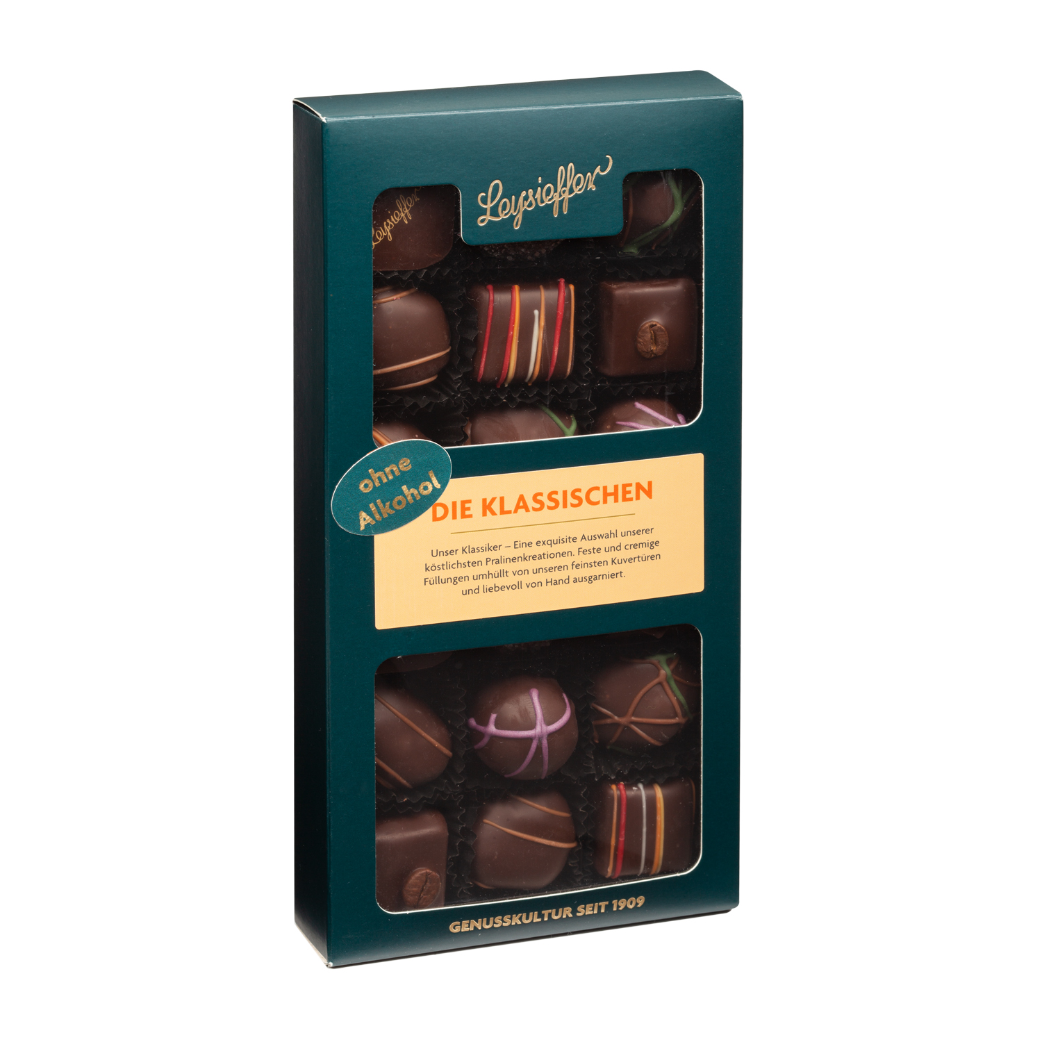 Traditional Pralines - Dark Chocolate Assortment (without alcohol)